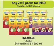 Infacare Juice (All Variants)-For 2 x 6 x 200ml