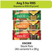 Knorr Stock Pots (All Variants)-For 3 x 4 x 28g
