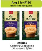 Jacobs Cadbury Cappuccino (All Variants)-For 2 x 8/10's