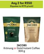 Jacobs Kronung Or Gold Instant Coffee-For 2 x 300g