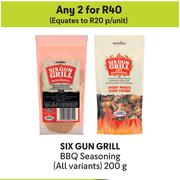 Six Gun Grill BBQ Seasoning (All Variants)-For 2 x 200g