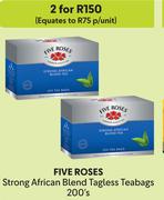 Five Roses Strong African Blend Tagless Teabags-For 2 x 200's
