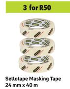 Sellotape Masking Tape 24mm x 40m-For 3