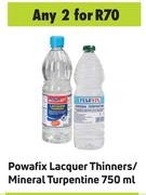 Powafix Lacquer Thinners/Mineral Turpentine-For Any 2 x 750ml
