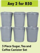 3 Piece Sugar, Tea & Coffee Canister Set-For Any 2