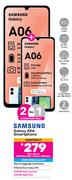 2 x Samsung Galaxy A06 Smartphone-On Red Flexi 160 + Promo 1GB Data