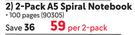 Croxley 2-Pack A5 100 Pages Spiral Notebook 90305-Per 2-Pack