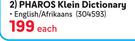 Pharos Klein English/Afrikaans Dictionary 304593-Each