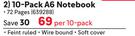 Croxley 10-Pack A6 72 Pages Notebook 639288-Per 10-Pack
