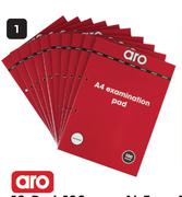Aro 10-Pack 100-Page A4 Exam Pad 443217-Per 10 Pack