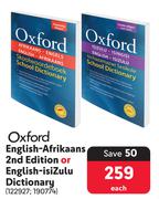 Oxford English-Afrikaans 2nd Edition Or English-IsiZulu Dictionary-Each