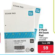 Pen Gear 2-Pack 100-Pages A4 Exam Pad 443039-Per 2-Pack