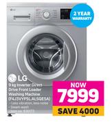 LG 9Kg Inverter Direct Drive Front Loader Washing Machine F4J3VYP5L.ALSQESA