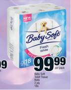 Baby Soft Toilet Tissue Rolls 2 Ply-18s Per Pack
