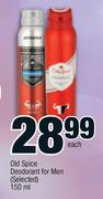 Old Spice Deodorant For Men (Selected)-150ml Each