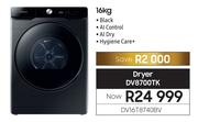 Samsung 16Kg Dryer DV8700TK DV16T8740BV
