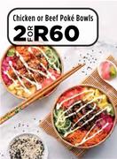 Chicken Or Beef Poke Bowls-For 2