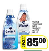 Comfort Concentrated Fabric Conditioner Assorted-For 2 x 800ml
