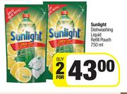 Sunlight Dishwashing Liquid Refill Pouch-For 2 x 750ml