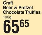 Beyers Craft Beer & Pretzel Chocolate Truffles-100g