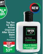 Top Ten For Men Active Charcoal After Shave Balm Assorted-100ml