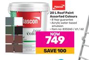 Plascon Roof Paint (Assorted Colours)-20Ltr