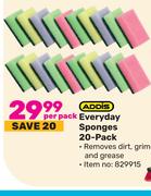 Addis Everyday Sponges 20 Pack-Per Pack