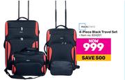 Mainstays 4-Piece Black Travel Set