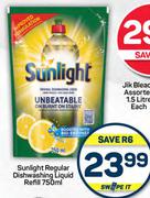 Sunlight Regular Dishwashing Liquid Refill-750ml