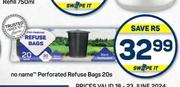No Name Perforated Refuse Bags-20's Pack