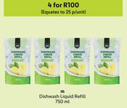 M Dishwash Liquid Refill-For Any 4 x 750ml