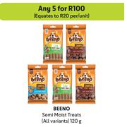 Beeno Semi Moist Treats (All Variants)-For 5 x 120g
