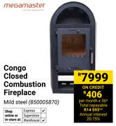Megamaster Congo Closed Combustion Fireplace  850005870