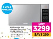 Samsung 40L Electronic Grill Microwave Oven (Mirror Finish) MG402 MADXBB/FA