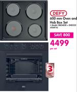 Defy 600mm Oven And Hob Box Set 436816-Per Set