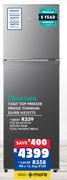 Hisense 154L Top Freezer Fridge Titanium Silver H225TTS
