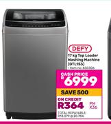 Defy 17Kg Top Loader Washing Machine DTL153