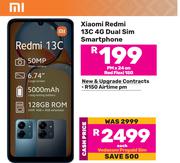 Xiaomi Redmi 13C 4G Dual Sim Smartphone-On Red Flexi 150
