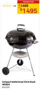  Compact Kettle Braai 57cm Black Weber