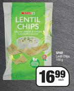 Spar Lentil Chips-100g Each