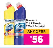 Domestos Thick Bleach Assorted-For 2 x 750ml