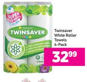 Twinsaver White Roller Towels 4 Pack
