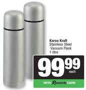Karoo Kraft 1Ltr Stainless Steel Vacuum Flask-Each