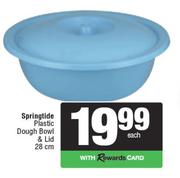 Springtide Plastic Dough 28cm Bowl & Lid-Each