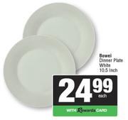 Bowei Dinner 10.5 Inch Plate (White)-Each