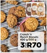 Crunch 'n Munch Biscuits-For 3 x 400g/500g