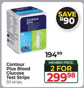 Contour Plus Blood Glucose Test Strips 50 Strips-For 2