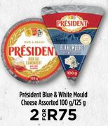 President Blue & White Mould Cheese Assorted-For 2 x 100g/125g
