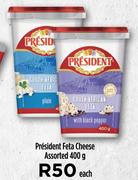 President Feta Cheese Assorted-400g Each