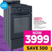 Defy 4-Burner Full Gas Stove (Black) DGS568